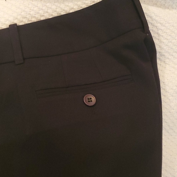 LOFT JULIE wide black slacks pants 8 - Picture 3 of 5